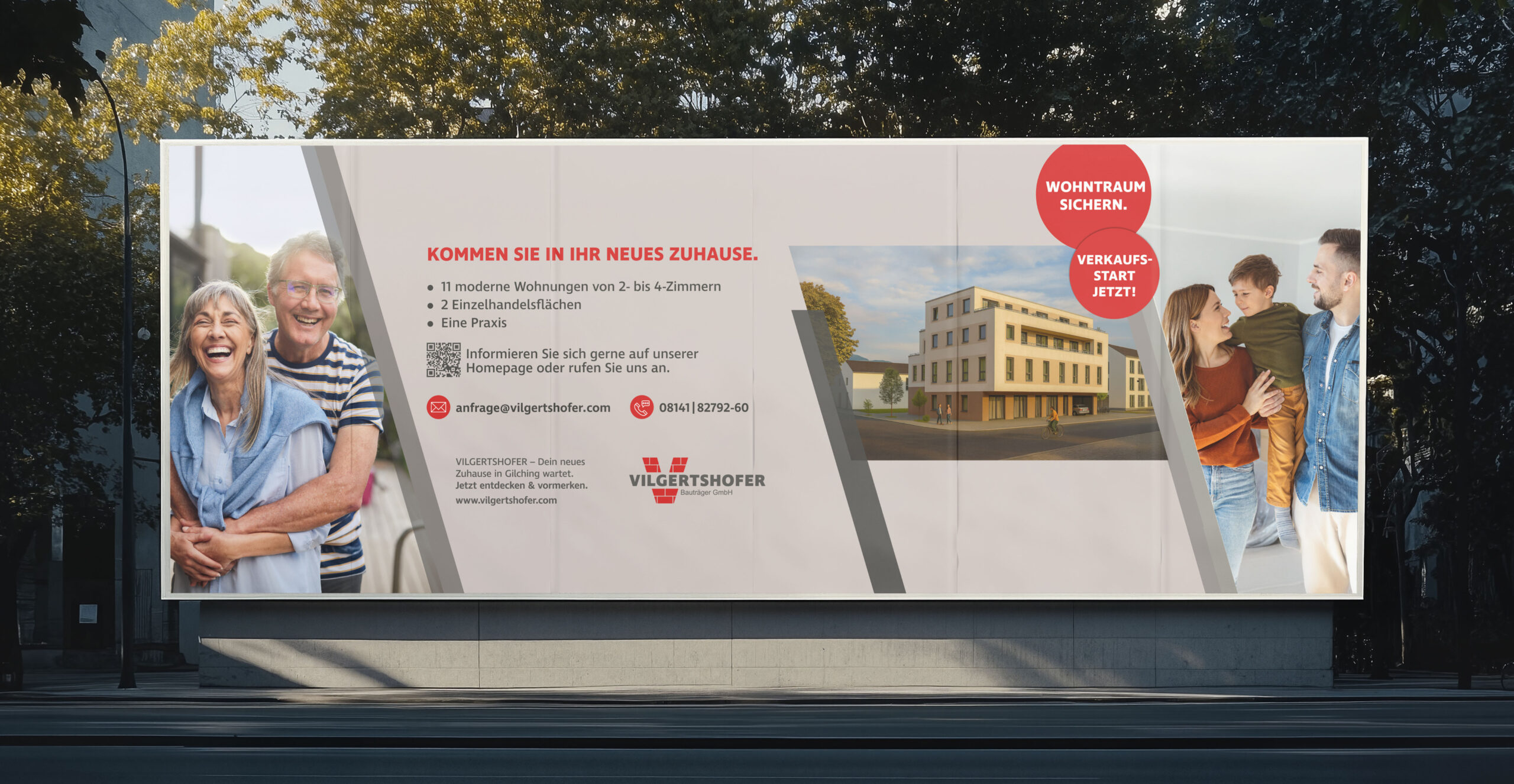 Vilgertshofer Immobilien Außenwerbung