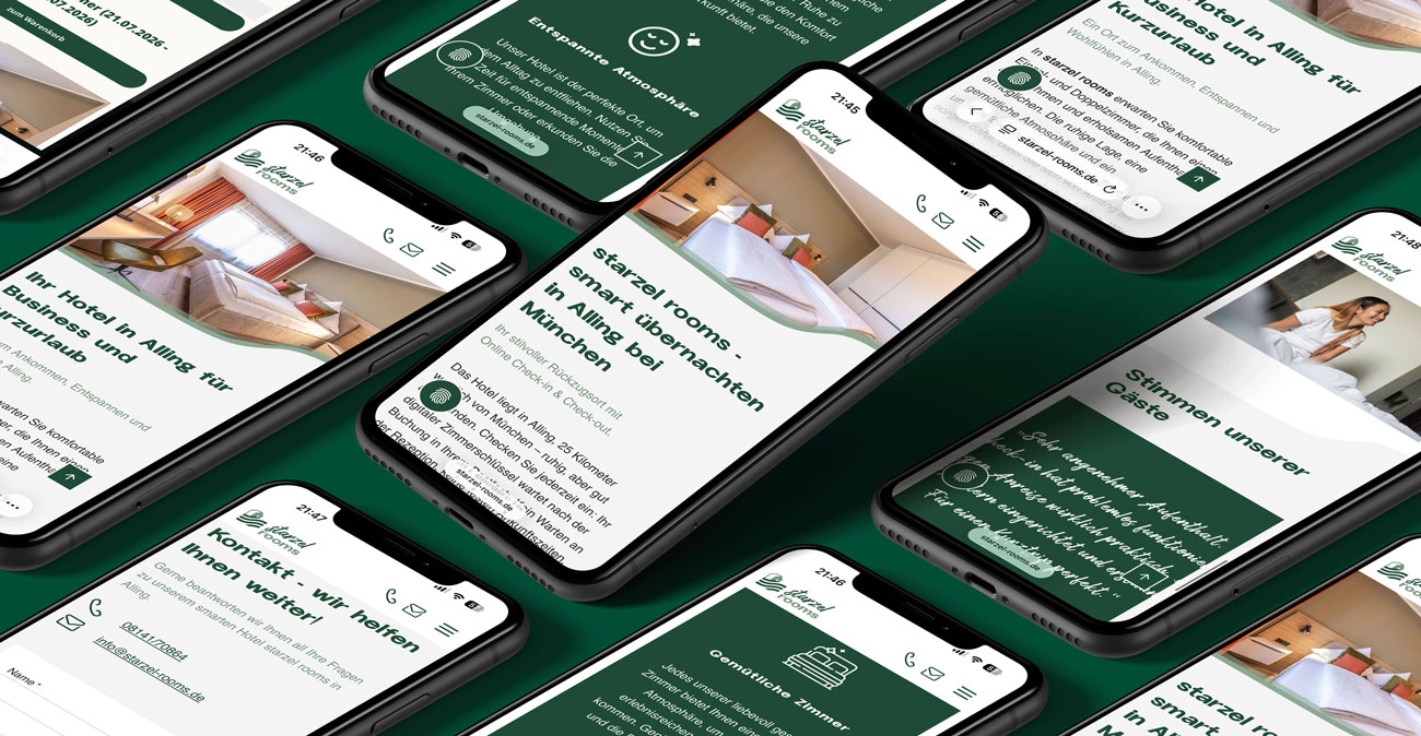 starzel rooms - Webdesign